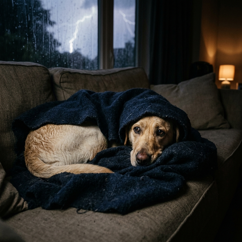 How to Help a Dog Afraid of Thunder and Fireworks